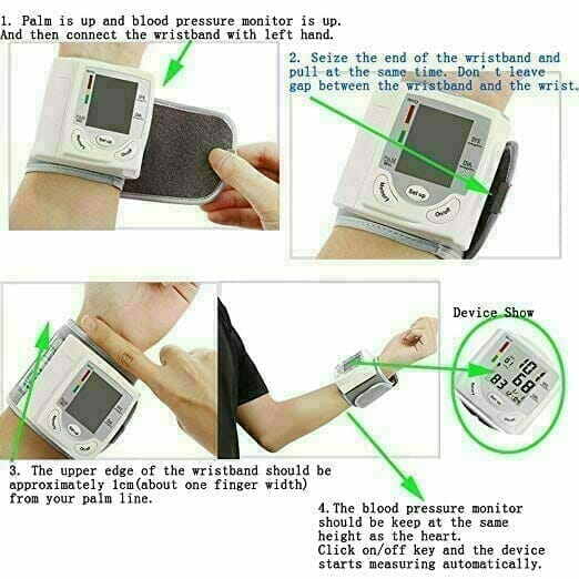 Blood Pressure Monitor Wrist Measure Blood Pressure