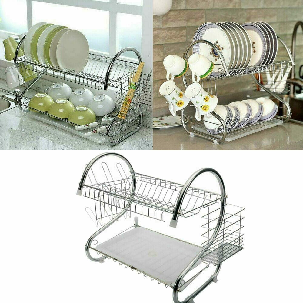 Dish Drying Rack, Silver - eRushMo.com - Your Online Store