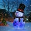 8ft Christmas Inflatable Decorations Rotating Snowman