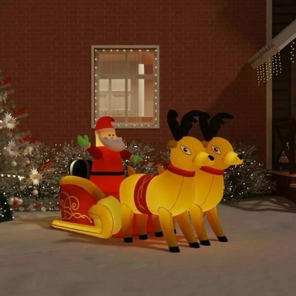 Christmas Inflatable Santa and Reindeer